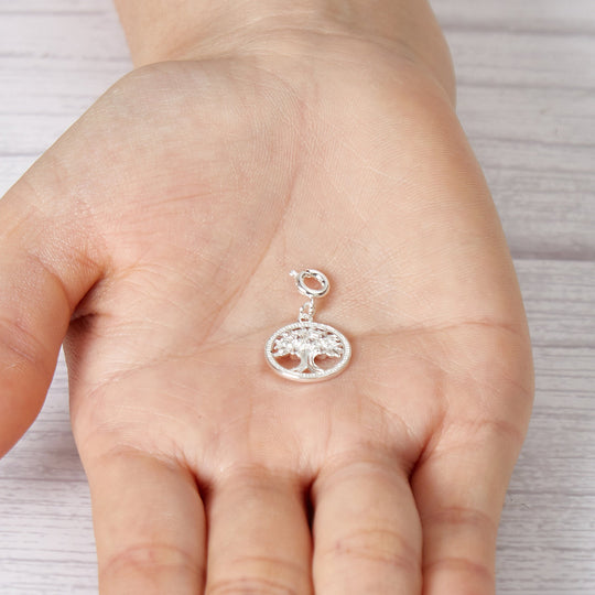 Tree of Life Charm Created with Zircondia® Crystals - Philip Jones Jewellery